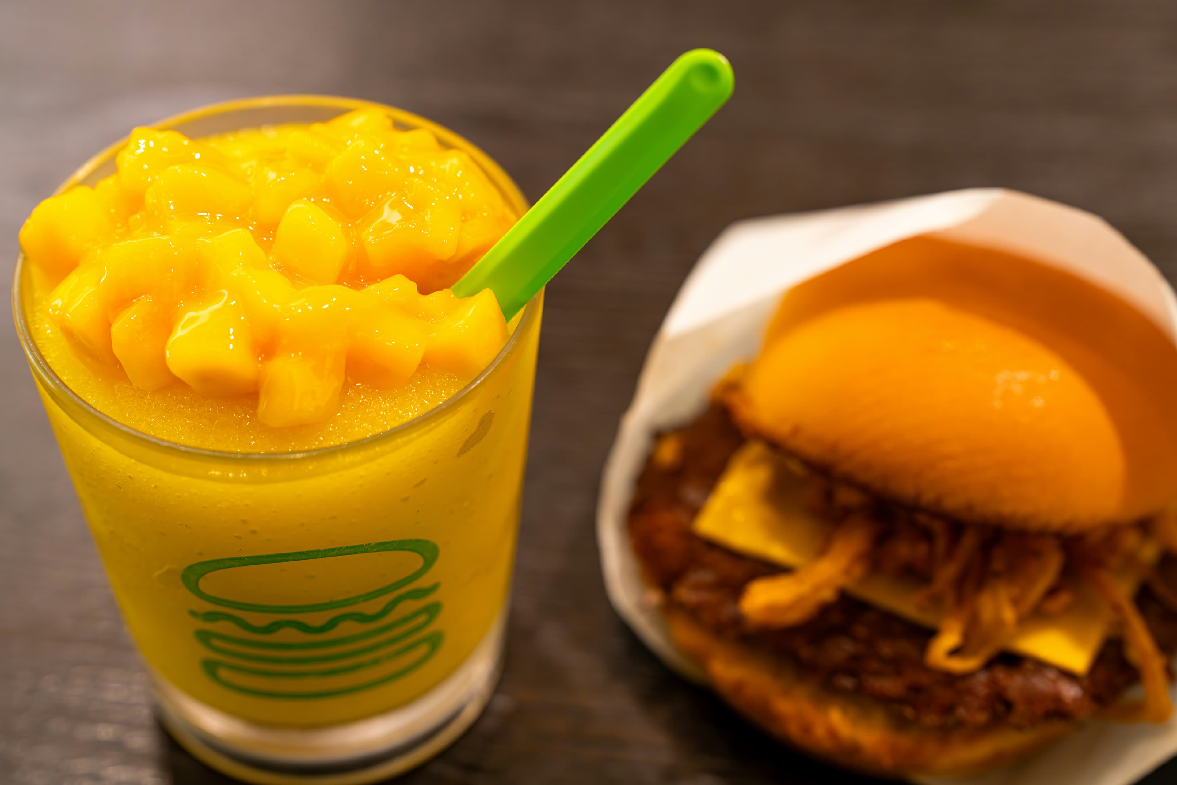 Burger and smoothie combo